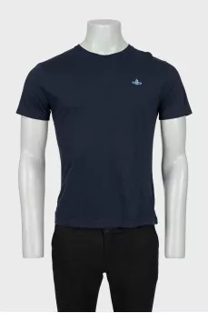 Men's T-shirt with embroidered brand logo