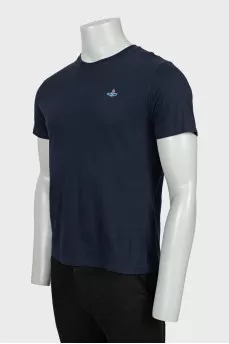 Men's T-shirt with embroidered brand logo