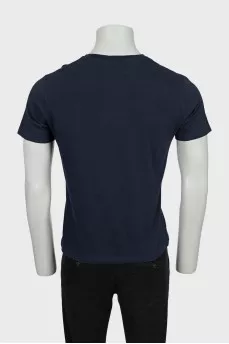 Men's T-shirt with embroidered brand logo