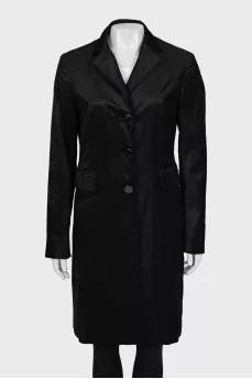Single-breasted coat in black
