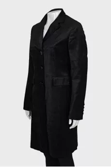 Single-breasted coat in black