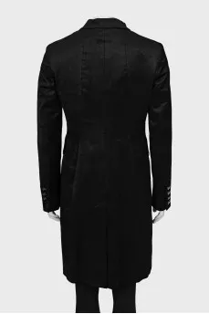 Single-breasted coat in black