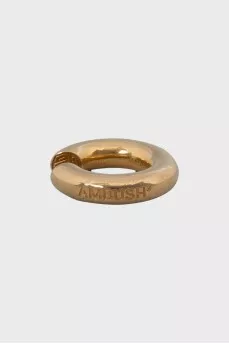 Gilded silver cuff earrings