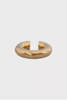 Gilded silver cuff earrings