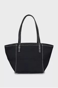 Tote bag with contrast stitching