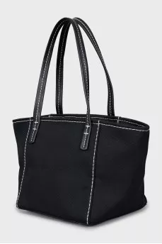 Tote bag with contrast stitching