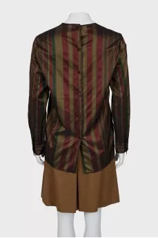 Wool suit with skirt and blouse