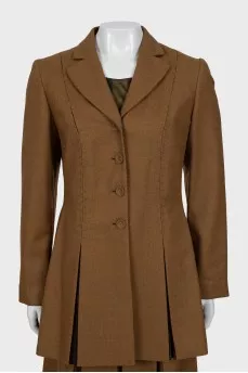 Wool suit with skirt and blouse
