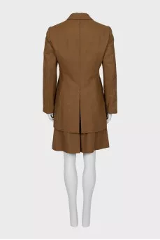 Wool suit with skirt and blouse