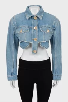 Cropped denim jacket