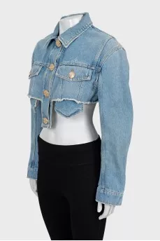 Cropped denim jacket