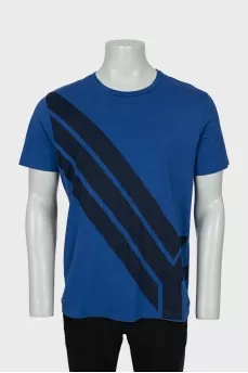 Men's blue t-shirt with print