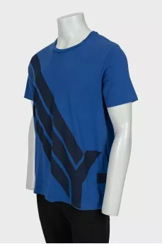 Men's blue t-shirt with print