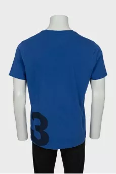 Men's blue t-shirt with print
