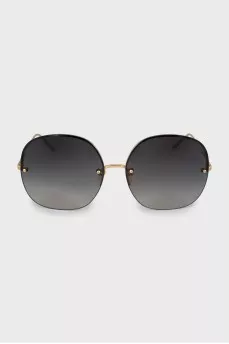 Gradient sunglasses with gold frame