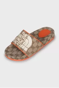 Slides by The North Face x Gucci