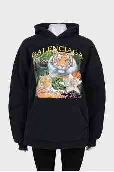 Reversible oversized hoodie