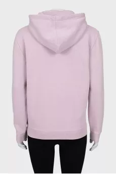 Purple hoodie with brand logo