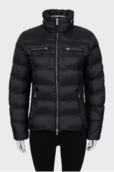 Black fitted down jacket