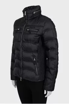 Black fitted down jacket
