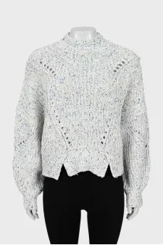 Cropped turtleneck sweater