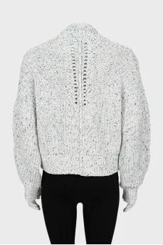 Cropped turtleneck sweater