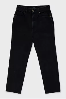 Cropped straight leg jeans