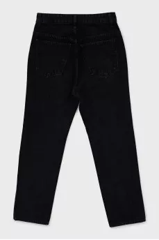 Cropped straight leg jeans