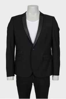 Men's jacket with leather inserts