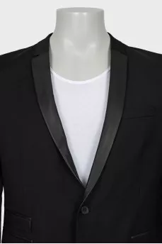 Men's jacket with leather inserts