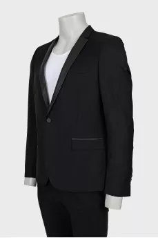 Men's jacket with leather inserts
