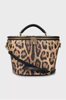 Animal print canvas bag
