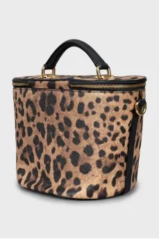 Animal print canvas bag