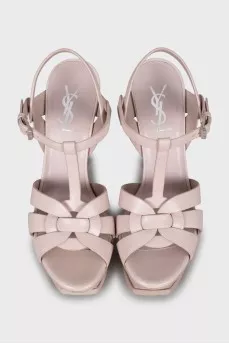 Tribute pink leather sandals