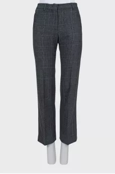 Straight trousers in a checkered print