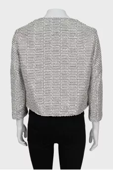 Jacket decorated with sequins and rhinestones