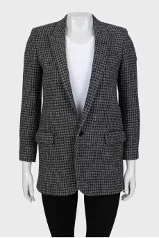 Jacket in houndstooth print