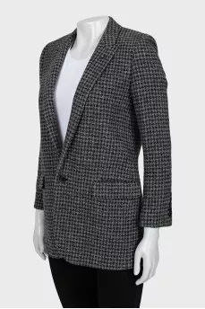 Jacket in houndstooth print