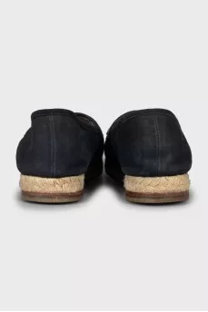 Suede espadrilles with decor