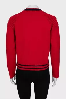 Knitted bomber jacket with buttons