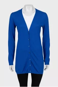 Long cardigan made of cashmere and silk
