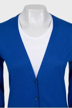Long cardigan made of cashmere and silk