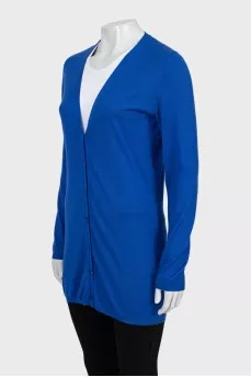 Long cardigan made of cashmere and silk