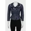 Vintage leather jacket with fitted cut