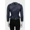 Vintage leather jacket with fitted cut