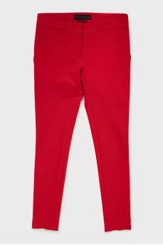Tapered trousers in red