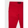 Tapered trousers in red