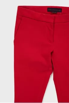 Tapered trousers in red