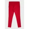 Tapered trousers in red