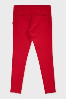Tapered trousers in red
